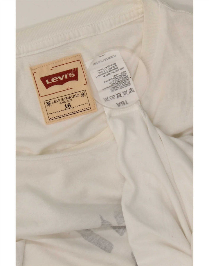 Levi's Boys Grafisk T-Shirt Top 15-16 År Hvid Bomuld