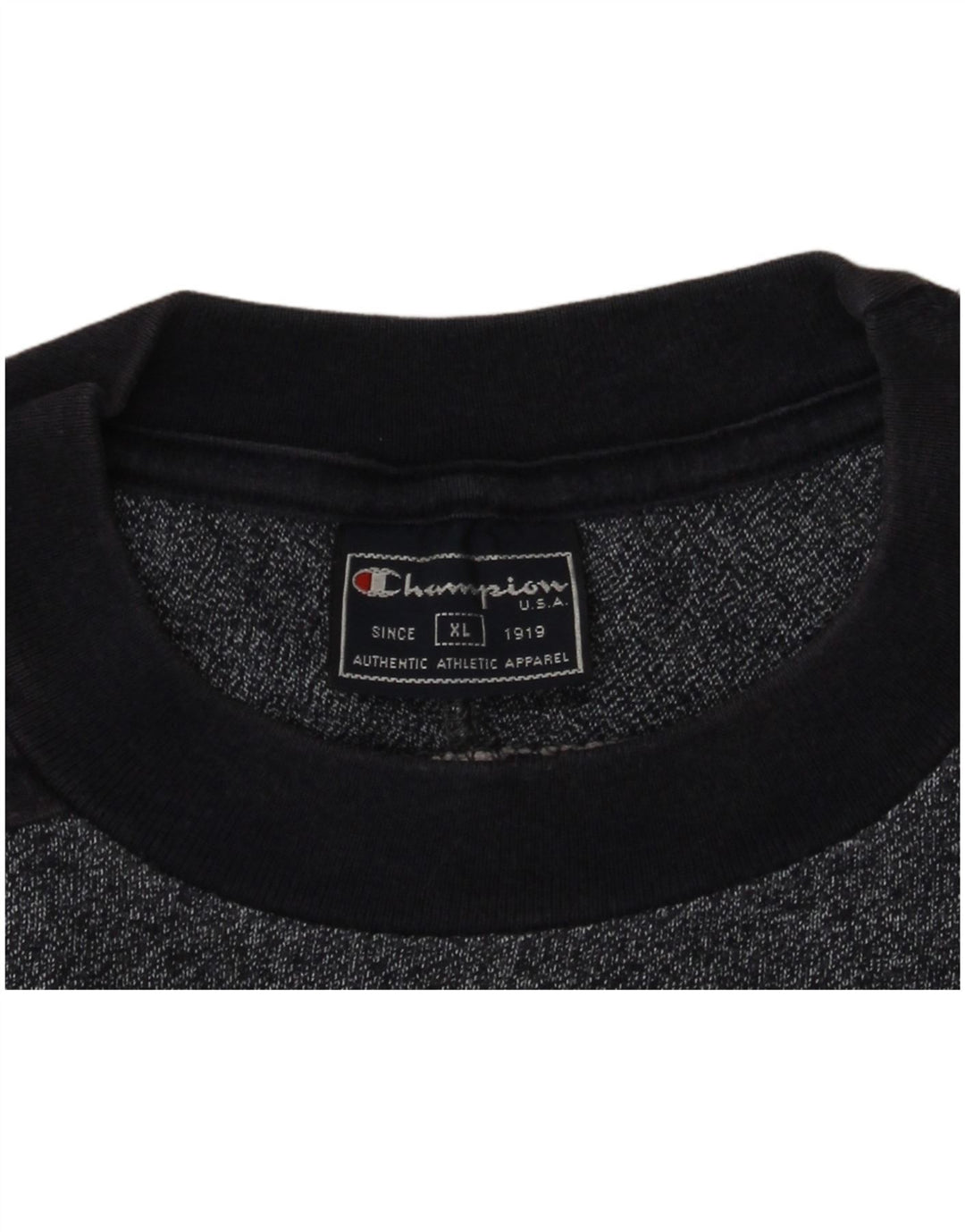 Champion Herre T-Shirt Top XL Navy Blue Flecked