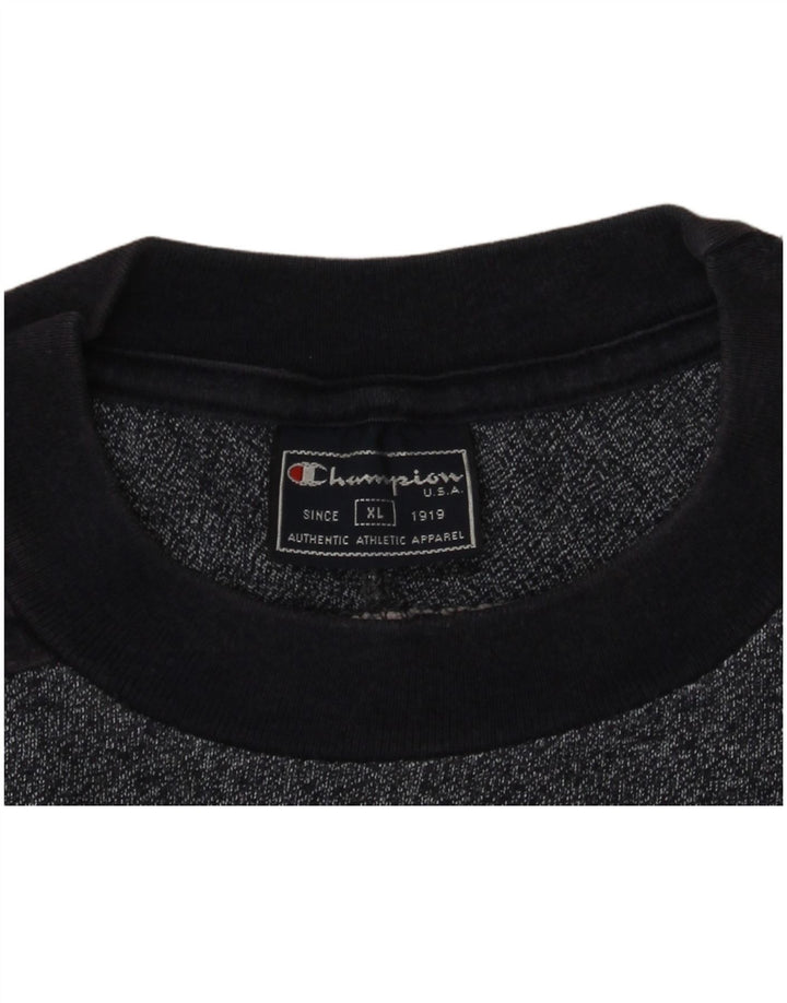 Champion Herre T-Shirt Top XL Navy Blue Flecked