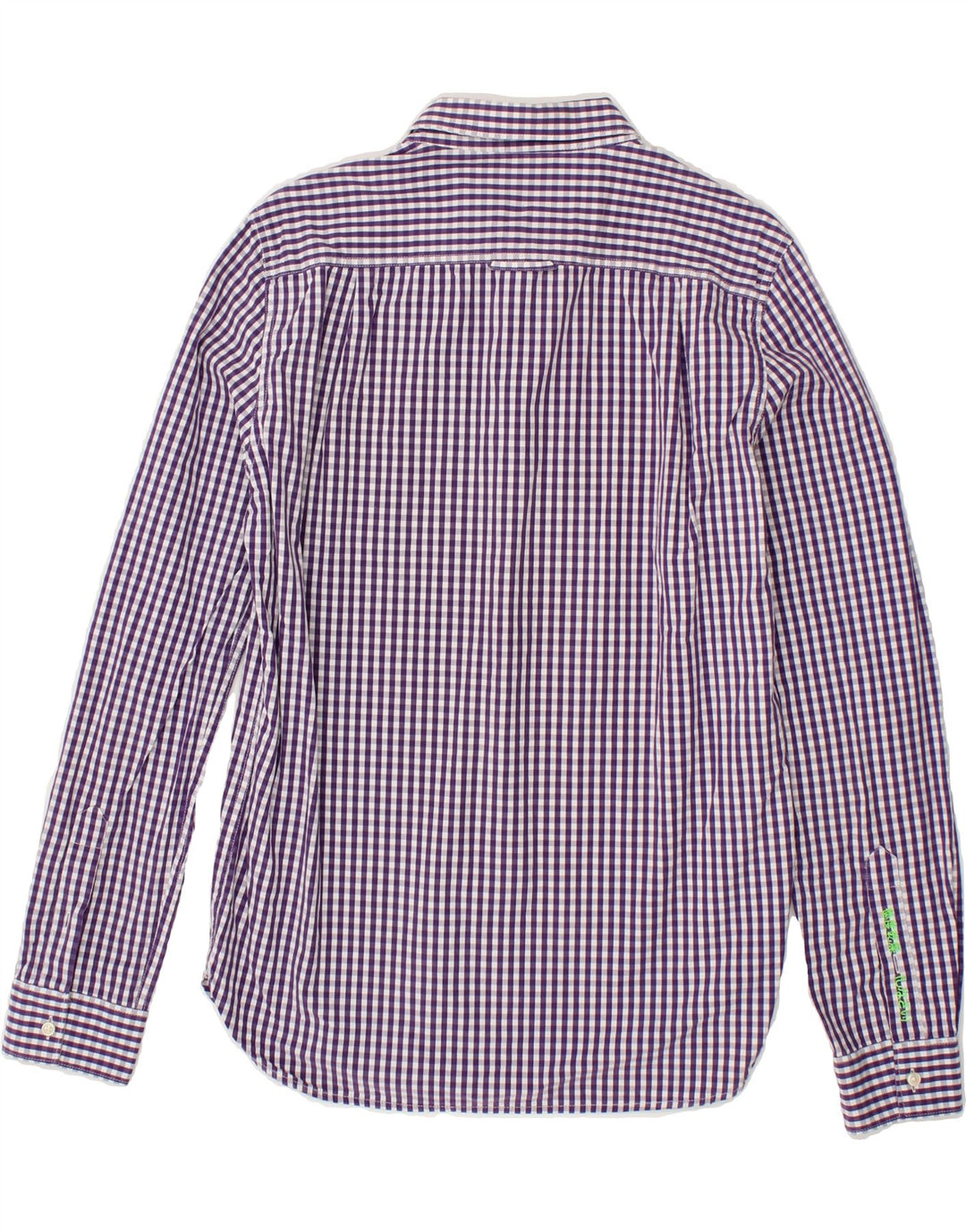 SUPERDRY Mens Shirt Medium Purple Gingham Cotton Vintage Superdry and Second-Hand Superdry from Messina Hembry 