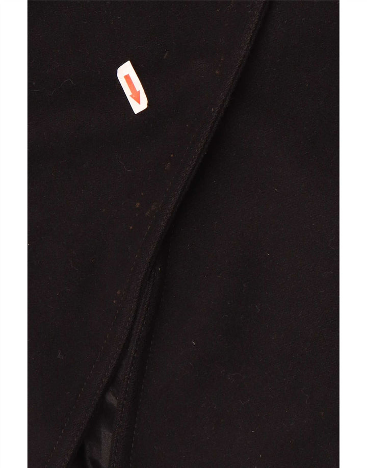 Benetton Dame Overfrakke UK 14 Medium Sort Uld