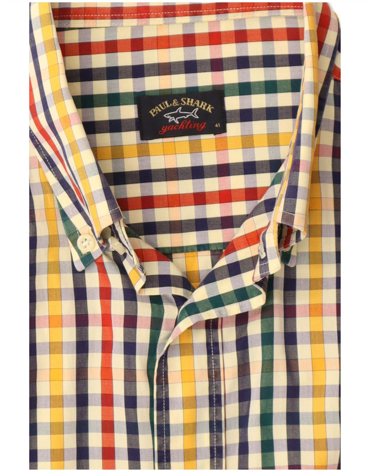 Paul & Shark Herre Yachting Shirt Størrelse 41 Stor Flerfarvet Check