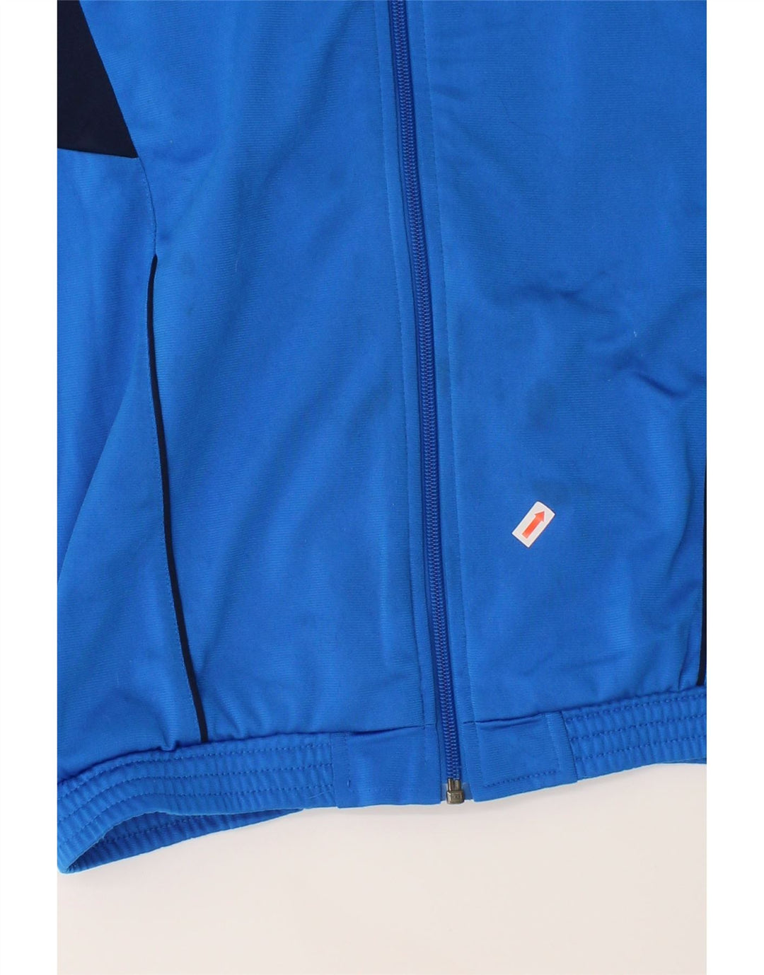 ADIDAS Womens Graphic Tracksuit Top Jacket UK 14 Medium Blue Colourblock Vintage Adidas and Second-Hand Adidas from Messina Hembry 