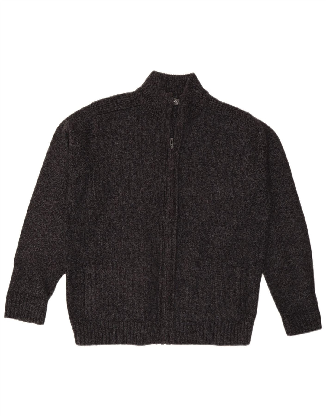 Marks & Spencer Herre Cardigan Sweater Stor Grå Akryl
