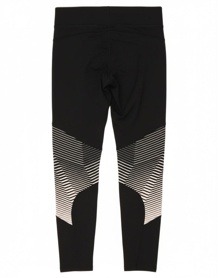 Under Armour Womens Leggings UK 12 Medium Black Geometric