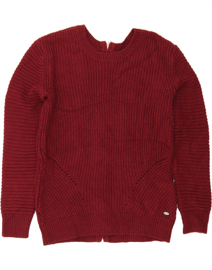 ANIMAL Womens Cardigan Sweater UK 10 Small  Maroon Acrylic Vintage Animal and Second-Hand Animal from Messina Hembry 