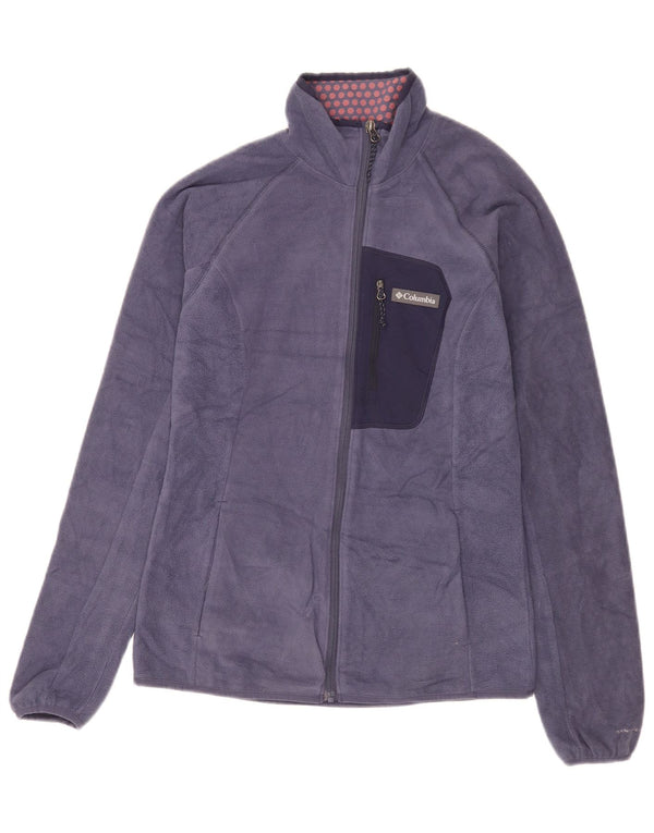 Columbia Womens Omni-Heat Fleecejakke UK 10 Small Navy Blue Polyester