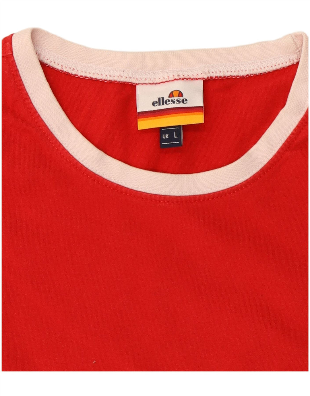 Ellesse Herre Grafisk T-Shirt Top Stor Rød Bomuld