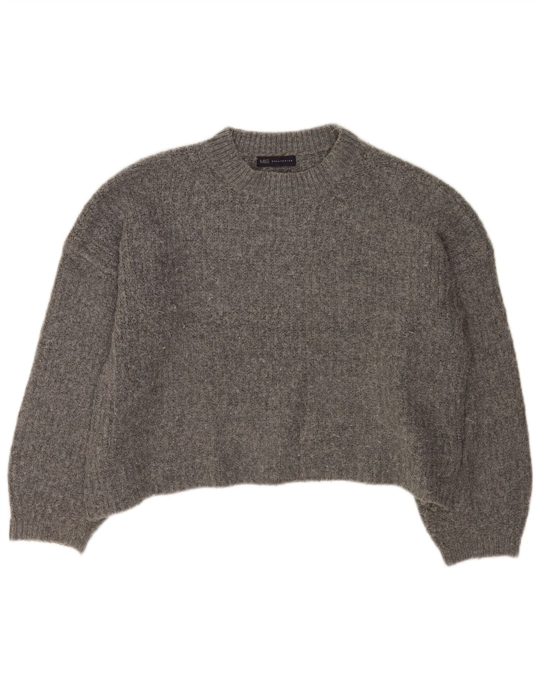 Marks & Spencer dame sweater med rund hals i overstørrelse UK 16 stor grå