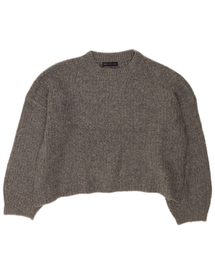 Marks & Spencer dame sweater med rund hals i overstørrelse UK 16 stor grå