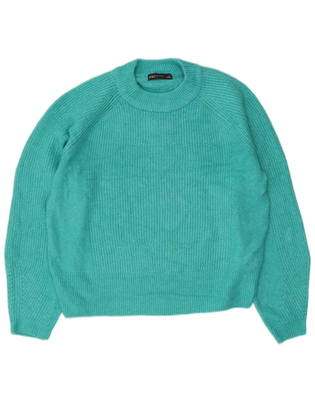 Marks & Spencer Dame sweater med rund hals DK 14 Medium Blue Acryl