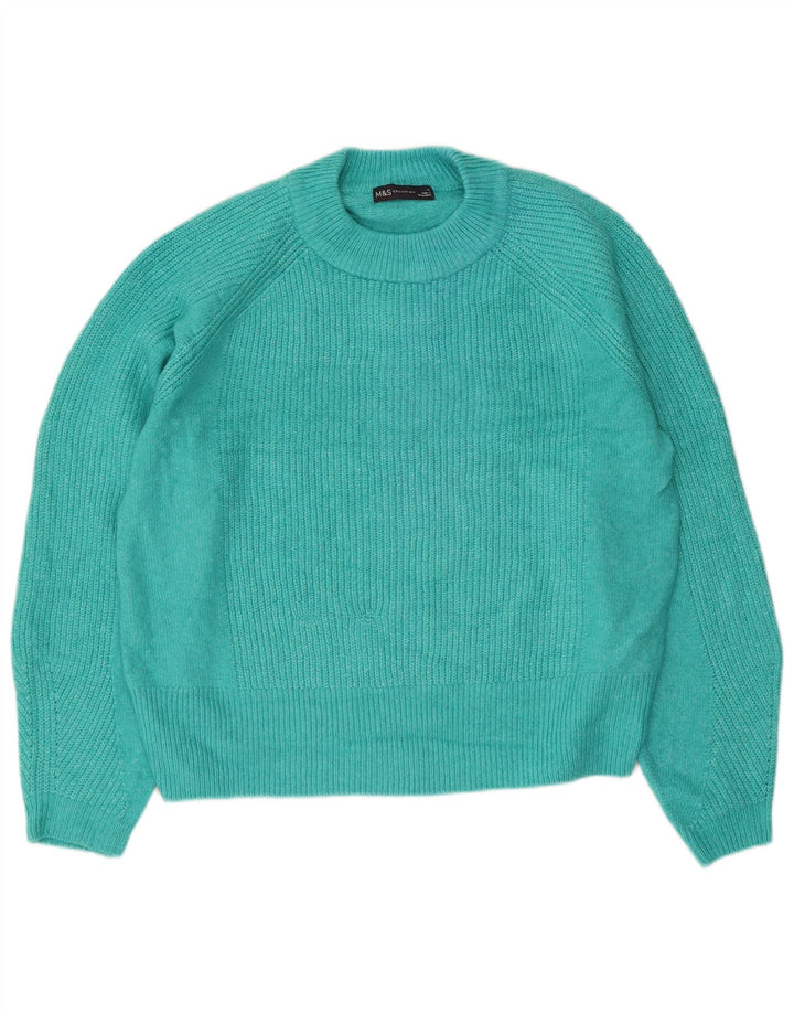 Marks & Spencer Dame sweater med rund hals DK 14 Medium Blue Acryl