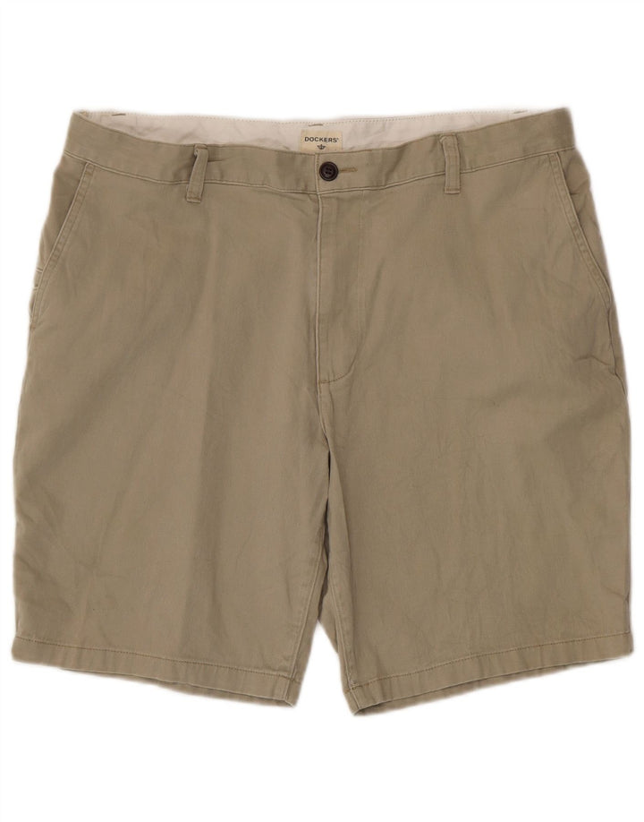 DOCKERS Herre Cargo Shorts W38 XL Beige Bomuld