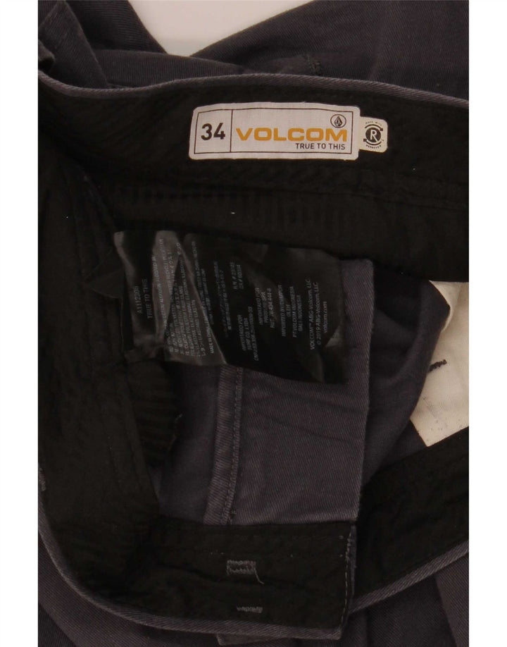 Volcom Straight Chino Bukser til mænd W34 L32 Grå Bomuld