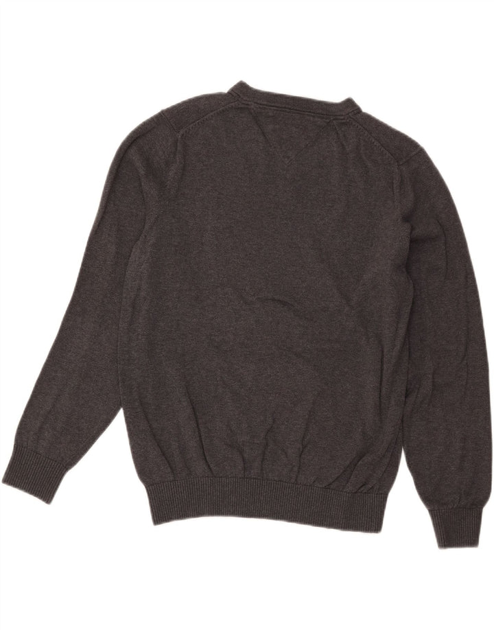 Tommy Hilfiger Dame Oversized V-hals sweater UK 10 Small Grey