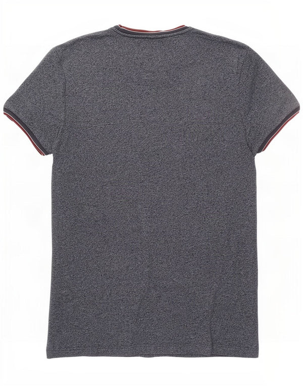 Jack Wills Herre T-shirt Top Medium Marineblå Flecked Bomuld