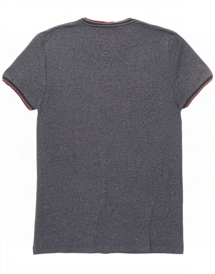 Jack Wills Herre T-shirt Top Medium Marineblå Flecked Bomuld