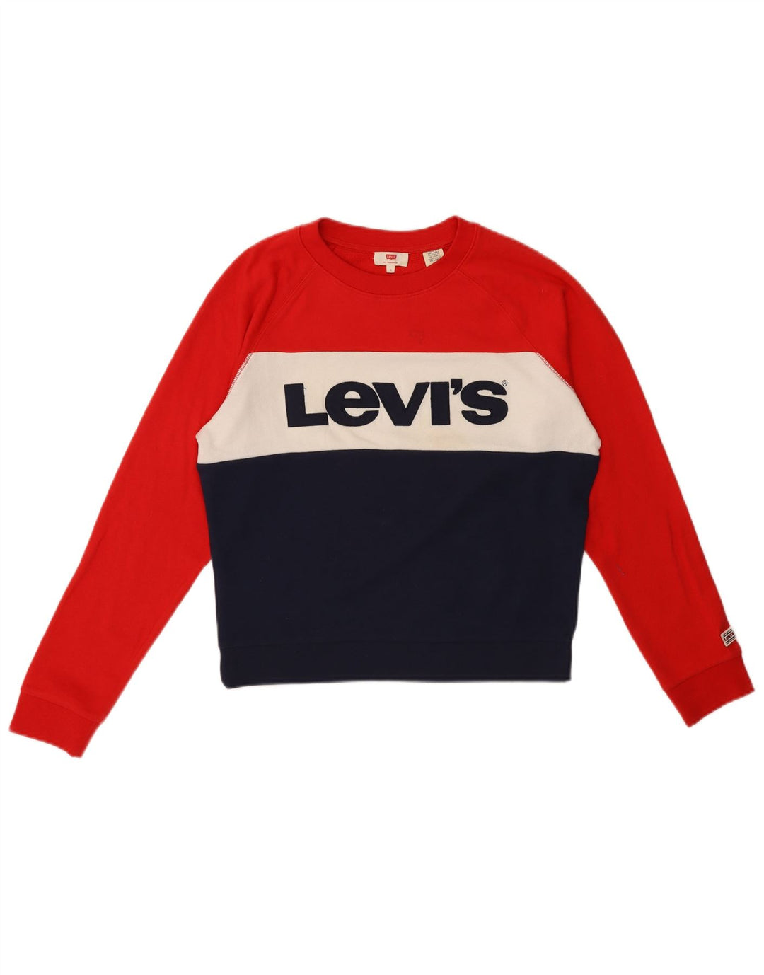 LEVI'S Womens Oversized Sweatshirt Jumper UK 10 Small Multicoloured