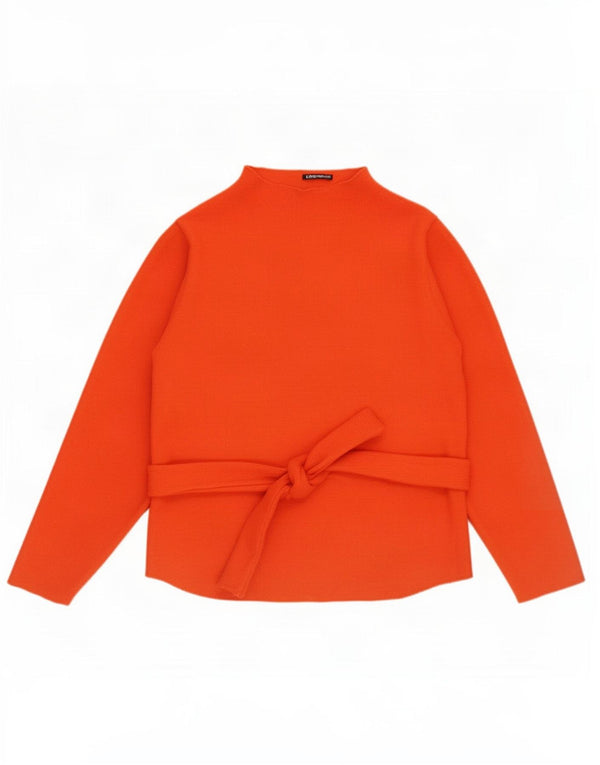 Zara Dame Oversized Turtle Neck Jumper Sweater UK 10 Small Orange