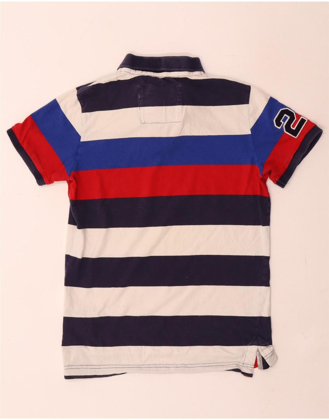 Superdry grafisk poloshirt til mænd, medium flerfarvet stribet bomuld