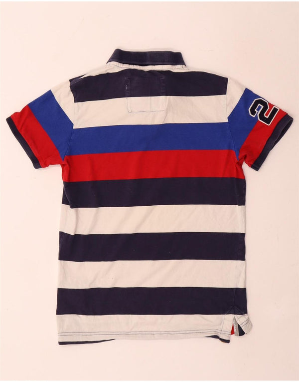 Superdry grafisk poloshirt til mænd, medium flerfarvet stribet bomuld
