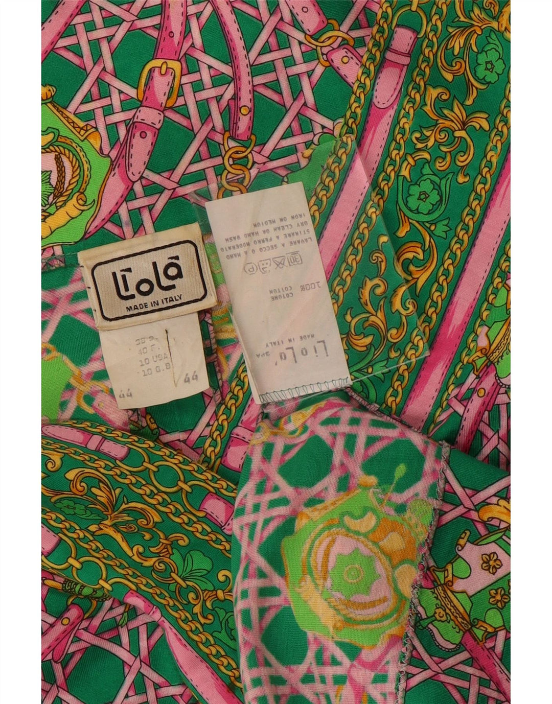 LIOLA Kvinders Oversized Abstrakt Mønster Skift Kjole UK 10 Lille Grøn