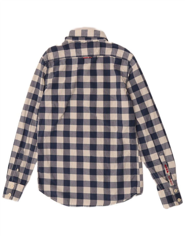 Superdry Herreskjorte Medium Blue Gingham Cotton