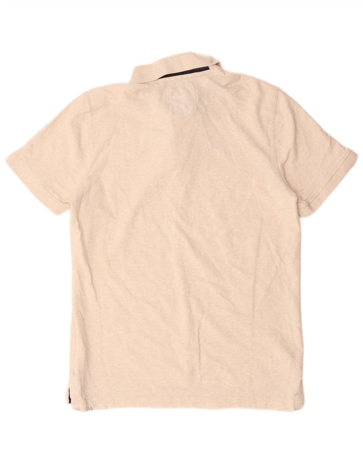 Besætningstøj Herre poloshirt Medium Beige Flecked Bomuld
