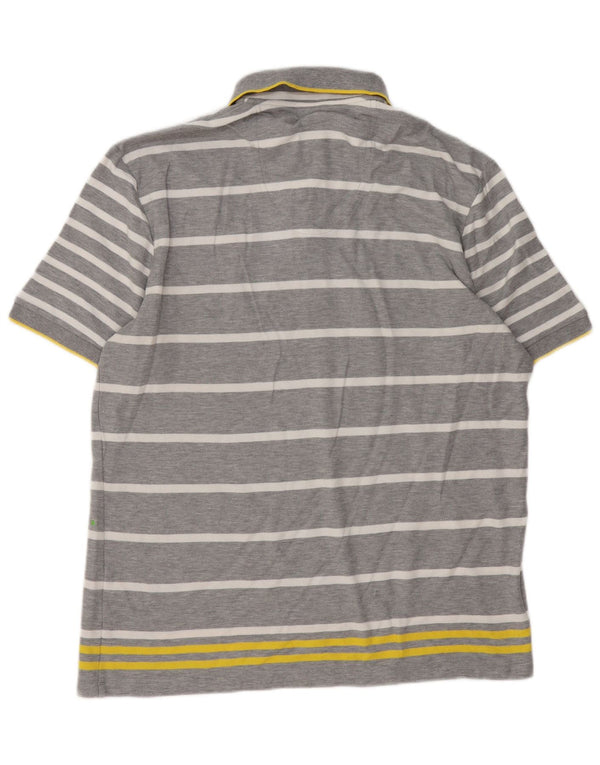 Hugo Boss Herre Modern Fit Polo Shirt 2XL Grå Stribet Bomuld