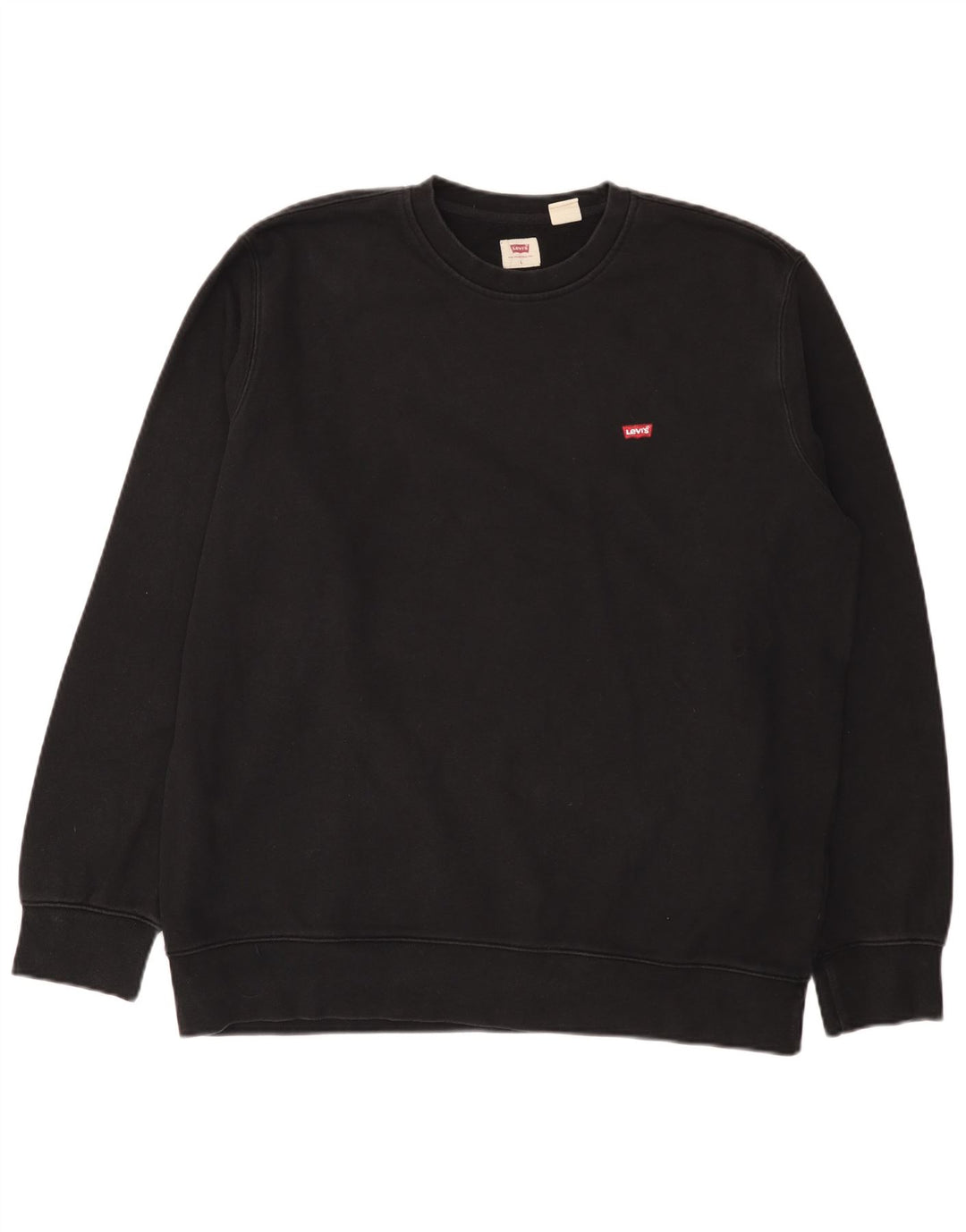 Levi's Herre Standard Fit Sweatshirt Jumper Stor Sort Bomuld