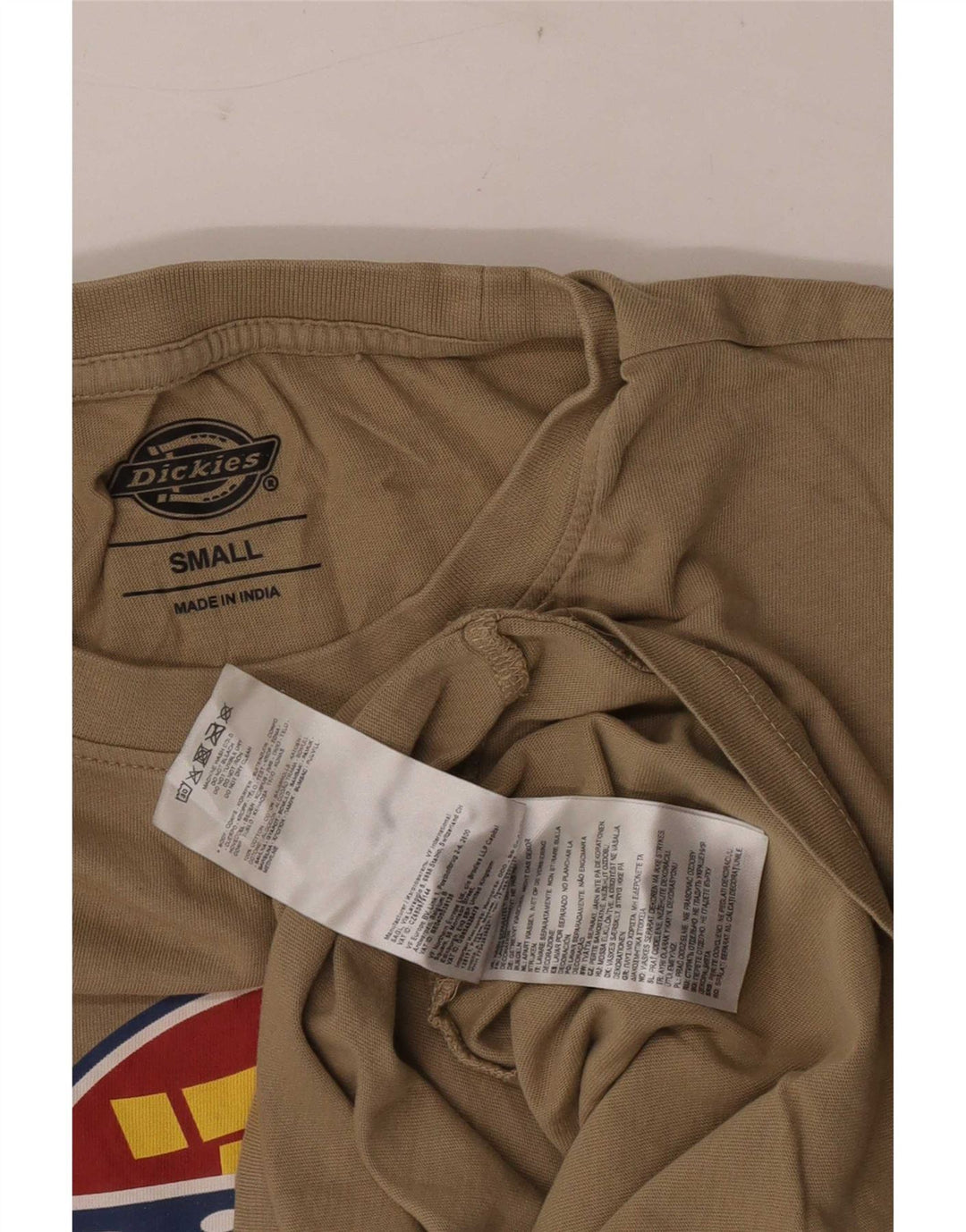 Dickies Herre Grafisk T-Shirt Top Lille Beige Bomuld