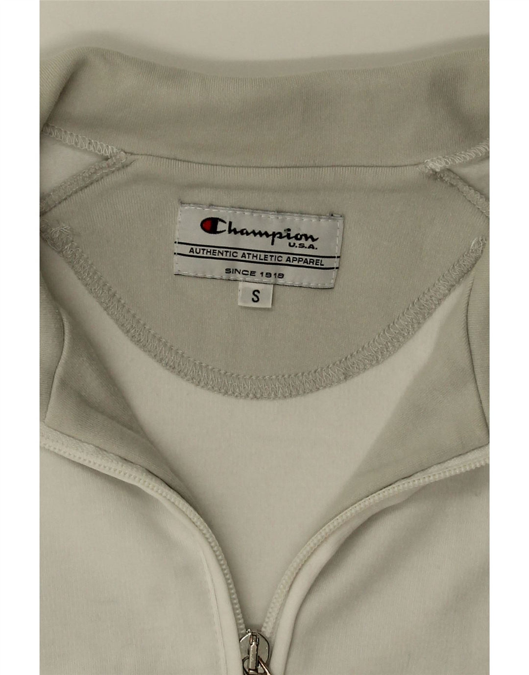 CHAMPION Womens Tracksuit Top Jacket UK 10 Small White Vintage Champion and Second-Hand Champion from Messina Hembry 