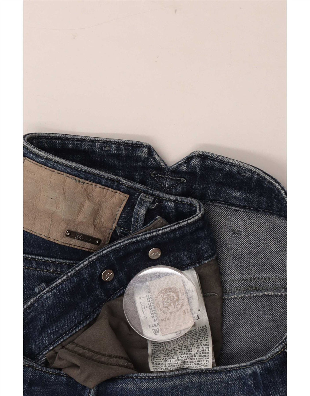 Diesel Dame Cherick Slim Jeans W31 L30 Marineblå Bomuld