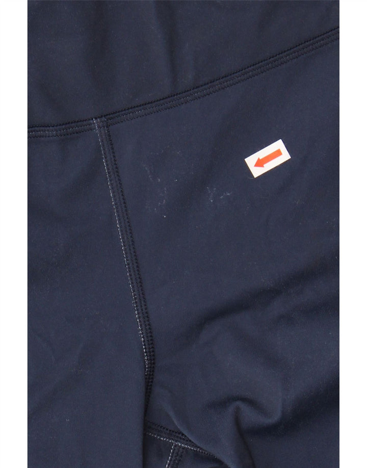 ATHLETA Womens Leggings UK 10 Small Navy Blue Colourblock