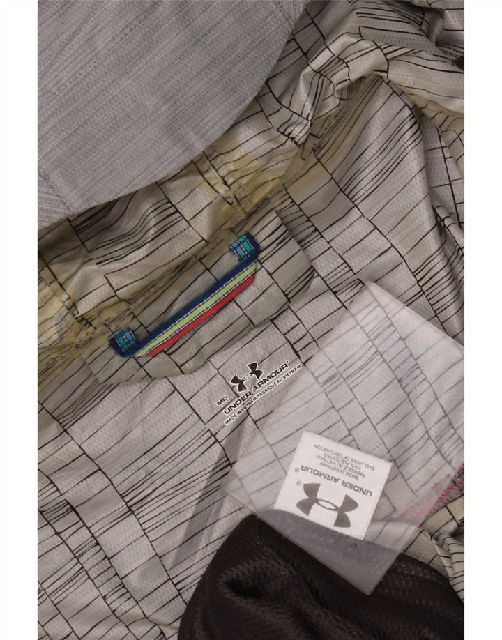 UNDER ARMOUR Regnjakke med hætte til mænd UK 38 Medium Grå Polyester