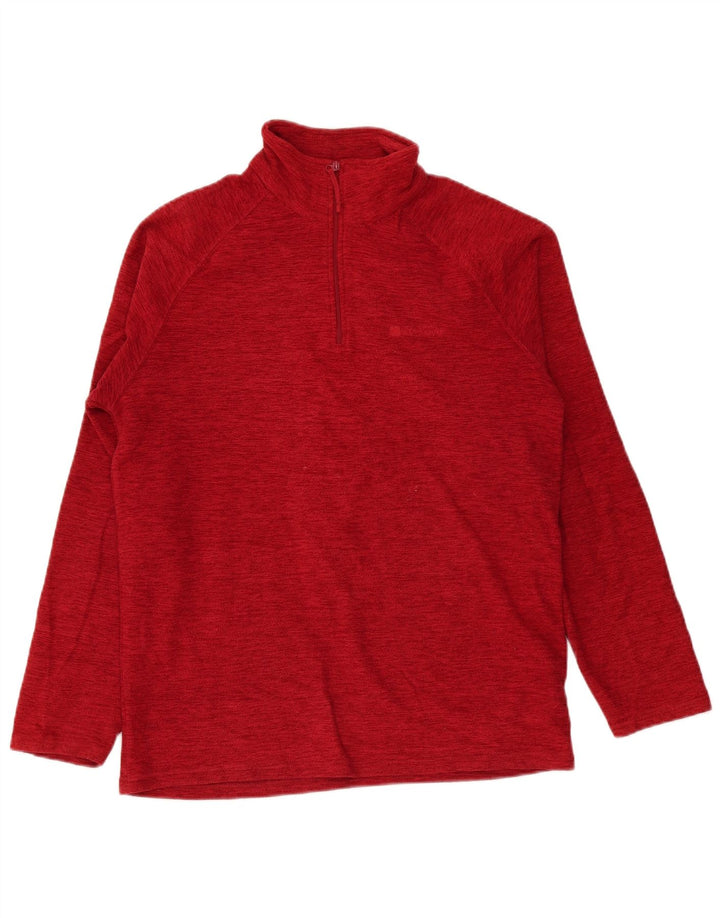 Mountain Warehouse Herre lynlåshals Fleece Jumper Medium Rød Flecked Polyester