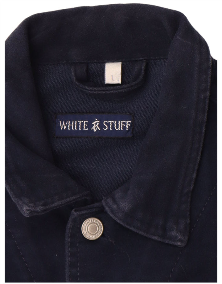 White Stuff Herre Denim Jacket UK 40 Large Navy Blue