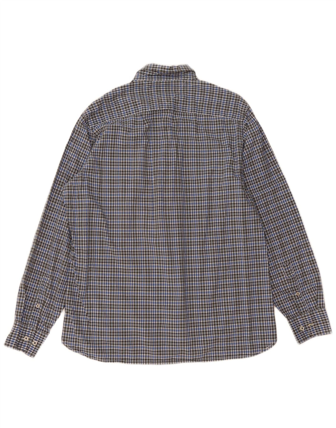 Tommy Hilfiger Herre Custom Fit skjorte Stor blå ternet bomuld