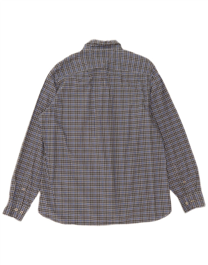 Tommy Hilfiger Herre Custom Fit skjorte Stor blå ternet bomuld
