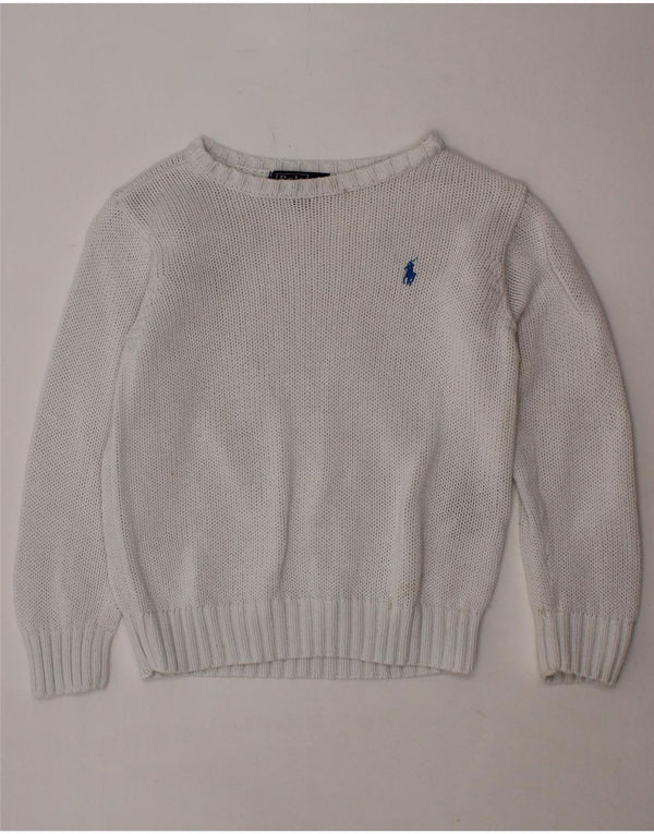 POLO RALPH LAUREN Drenge Boat Neck sweater 2-3 år Hvid Bomuld