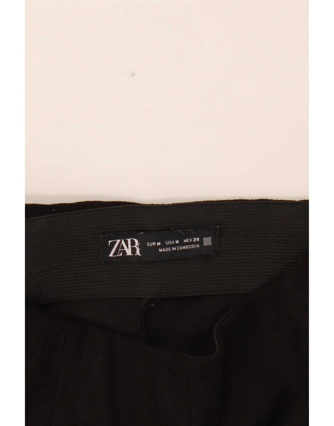 Zara Dame Slim Cropped Bukser Medium W28 L26 Sort