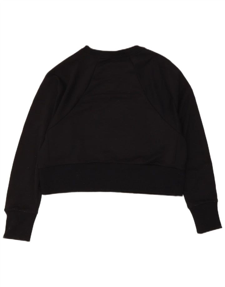 Nike Womens Crop Graphic Oversized Sweatshirt Jumper UK 10 Small Black