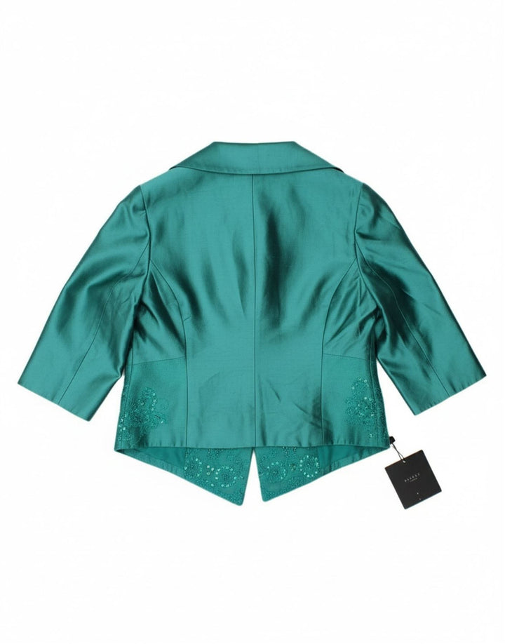 VINTAGE Womens Front Tie 3 Piece Set IT 44 Medium W32  Green Silk