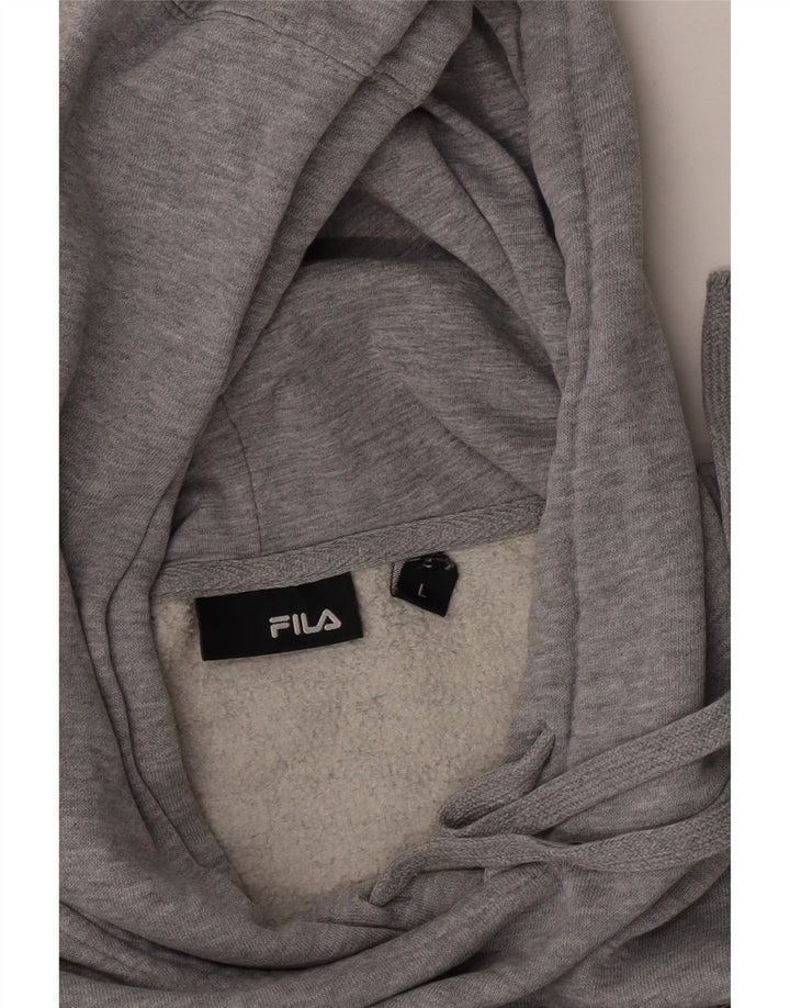 Fila Oversized hættetrøje til kvinder DK 16 Stor grå flækket