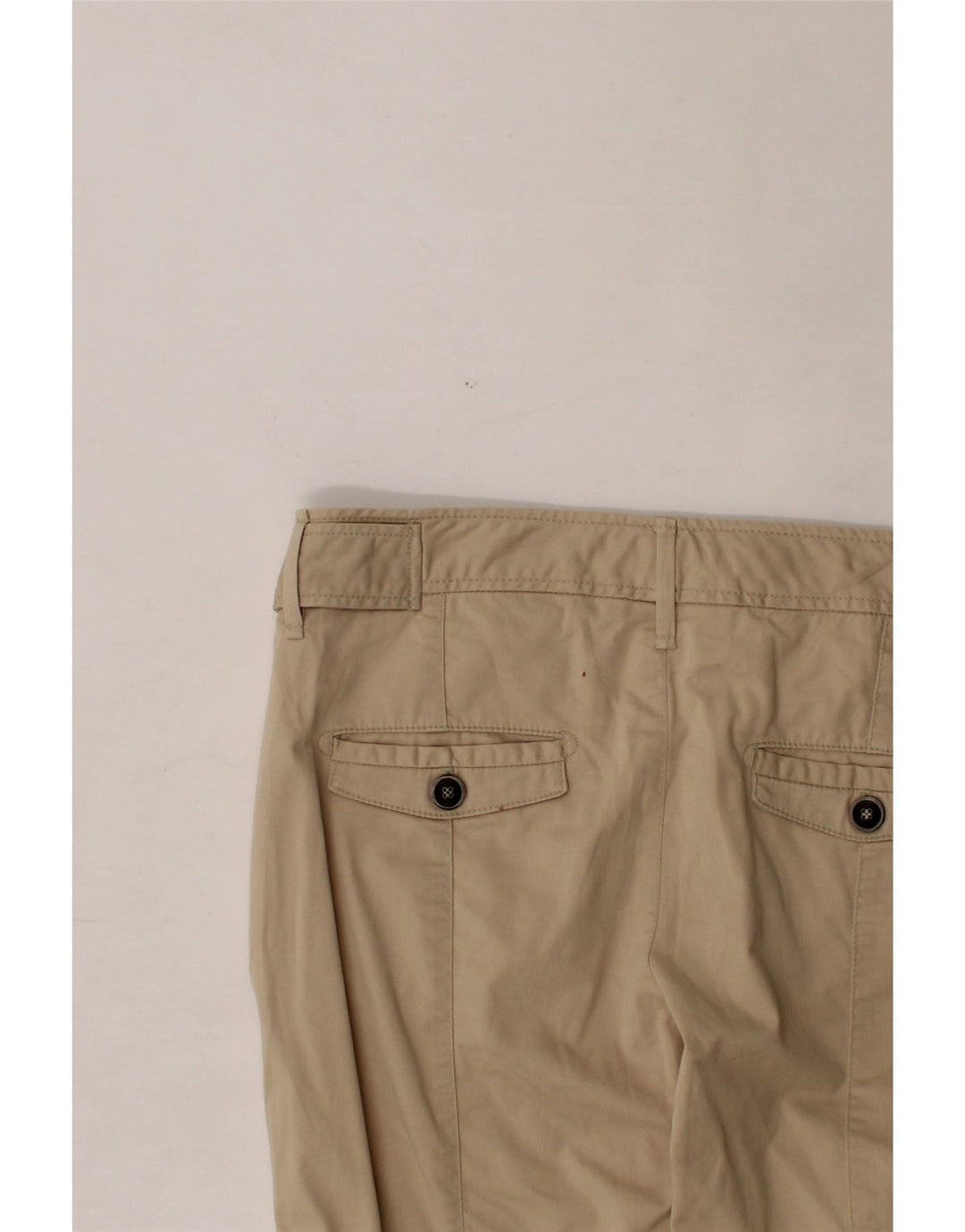 MASSIMO DUTTI Womens Slim Cropped Trousers EU 42 Large W32 L24 Beige Vintage Massimo Dutti and Second-Hand Massimo Dutti from Messina Hembry 