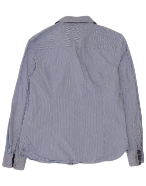 Tommy Hilfiger Dameskjorte UK 10 Small Blue Pinstripe Bomuld