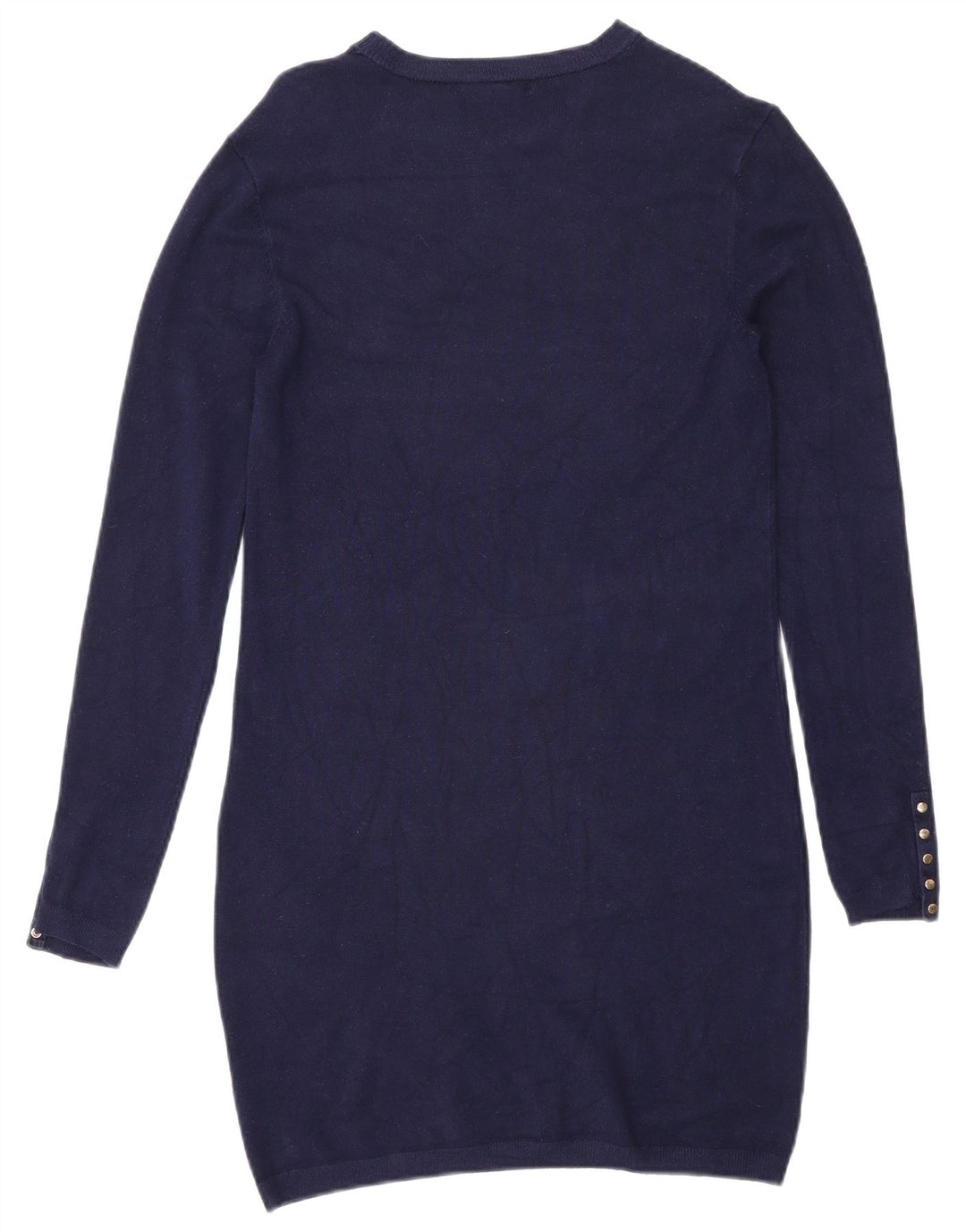 Zara Dame Langærmet Jumper Dress UK 12 Medium Navy Blue