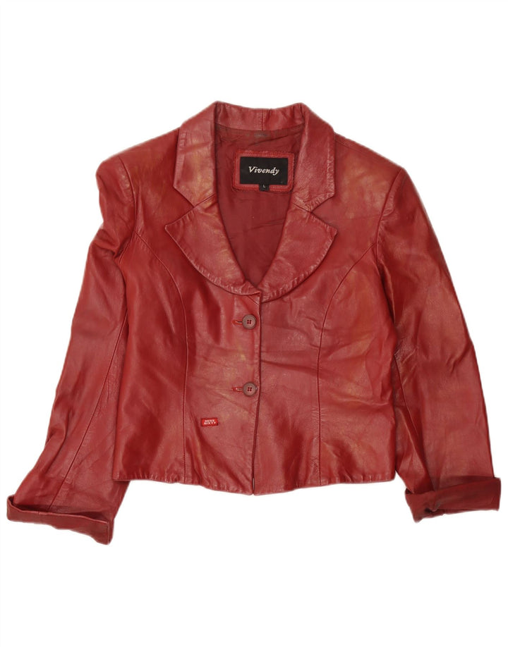 Viventy Womens Crop 2-knaps blazerjakke UK 14 Large Burgundy