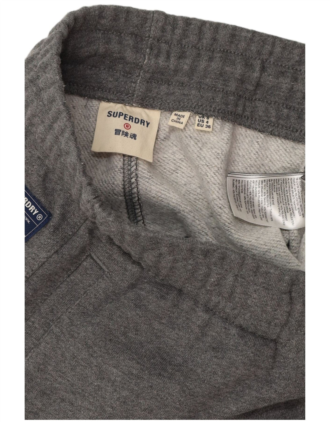 SUPERDRY Træningsdragt til kvinder Joggers UK 8 Small Grey Bomuld