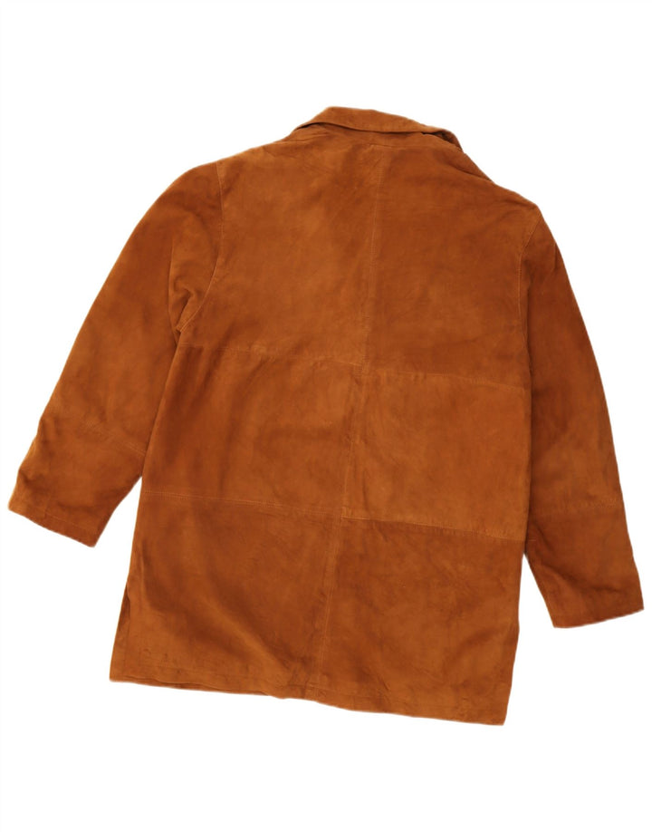 Vintage dame 3-knaps ruskindsblazerjakke IT 44 Medium Brun